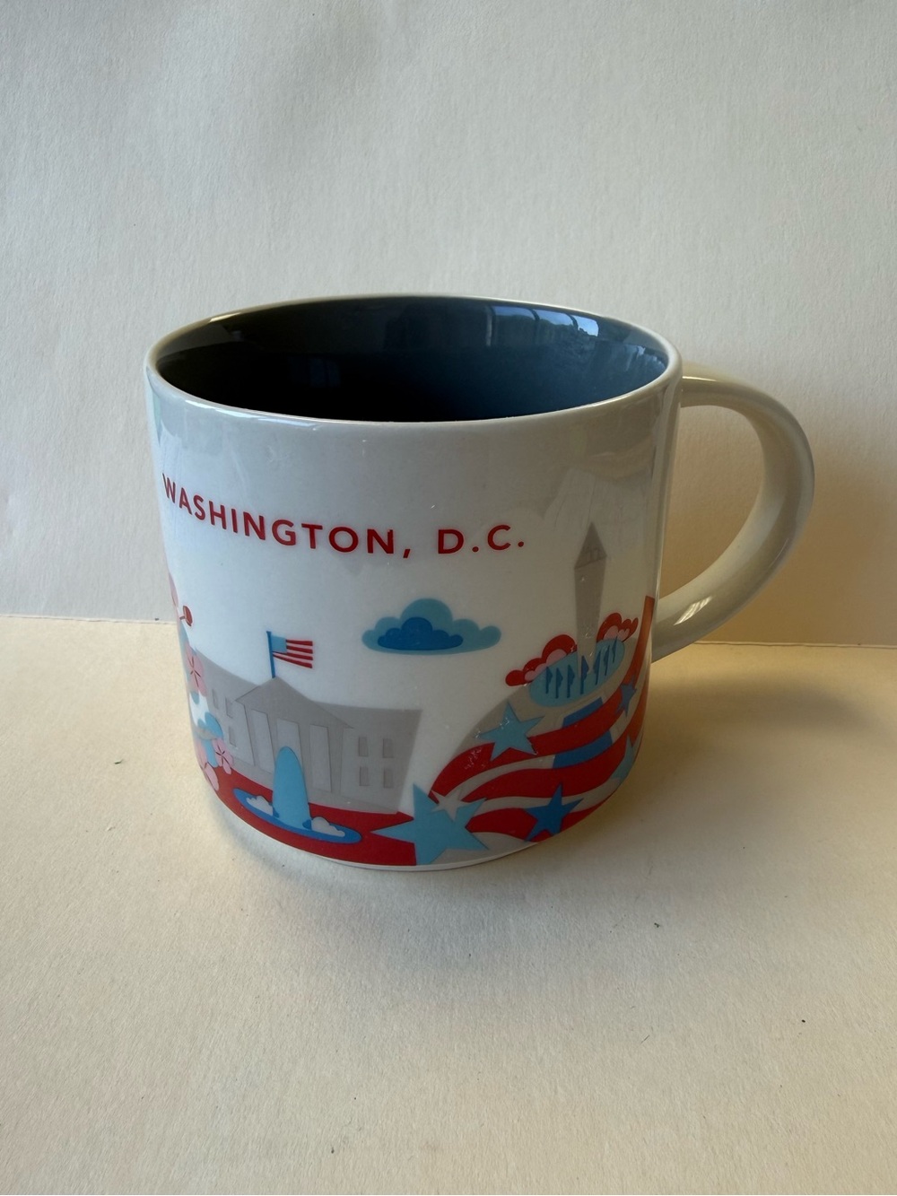 Starbucks Washington DC You are Here Coffee Mug Patriotic Red Blue & White.